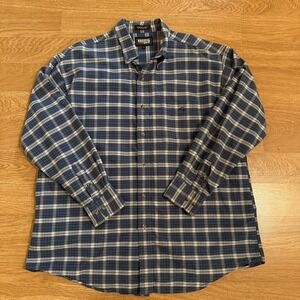 Resistol rodeo Gear Shirt Men's XL‎ Blue Plaid Work Wear Cowboy Western *Read*